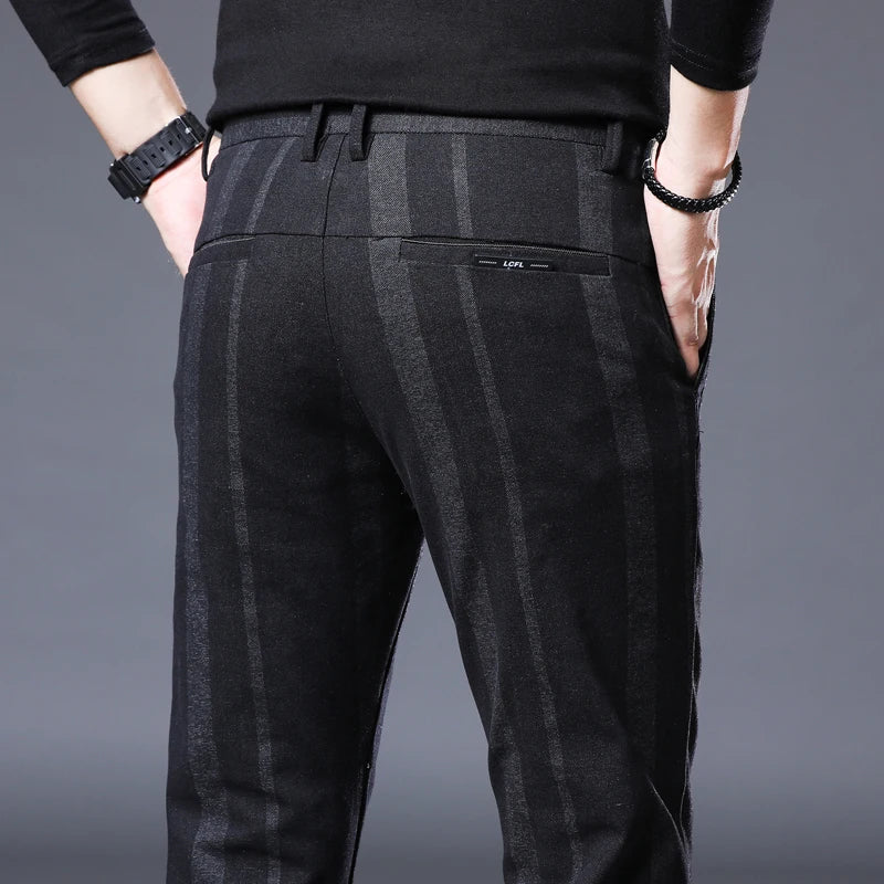 Business Casual Pants Men Slim Fit Fashionable Outdoor Elastic Breathable Sports Pants Formal Fashion Korean Clothes Trousers