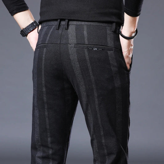 Business Casual Pants Men Slim Fit Fashionable Outdoor Elastic Breathable Sports Pants Formal Fashion Korean Clothes Trousers
