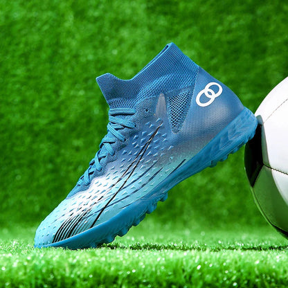 New Men Soccer Shoes Long Spikes Ultralight Football Boots Breathable Sneakers Indoor Match Cleats Training Drop Shipping