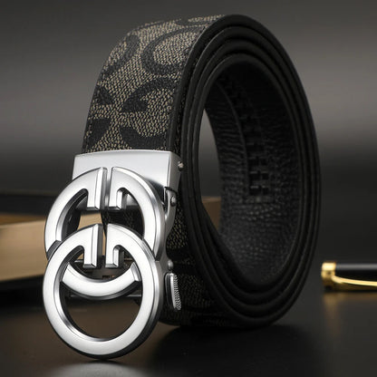 2025 New business Male Famous Style Metal Automatic Buckle Luxury Brand Women Belt Genuine Leather Belts for Men Strap jeans