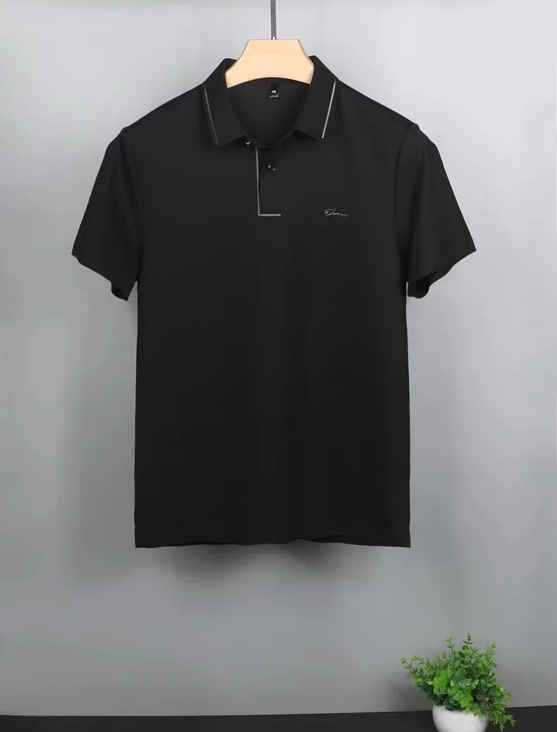 High end designer brand short sleeve POLO shirt men cool breathable summer T-shirt fashionable embroidery casual men's clothing