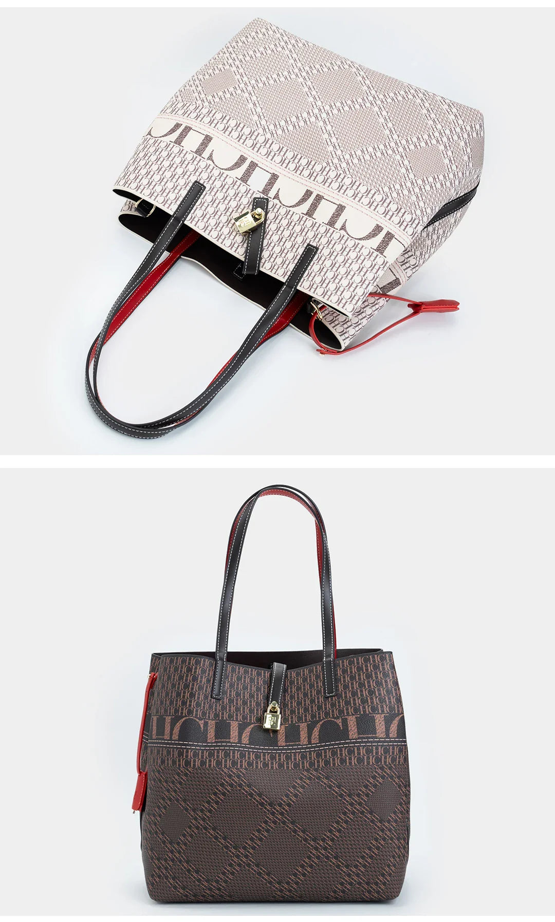 Classic Full Print Pattern Mother And Child Tote Bag For Women 2026 New Light Luxury Large Capacity Commuter Handbag