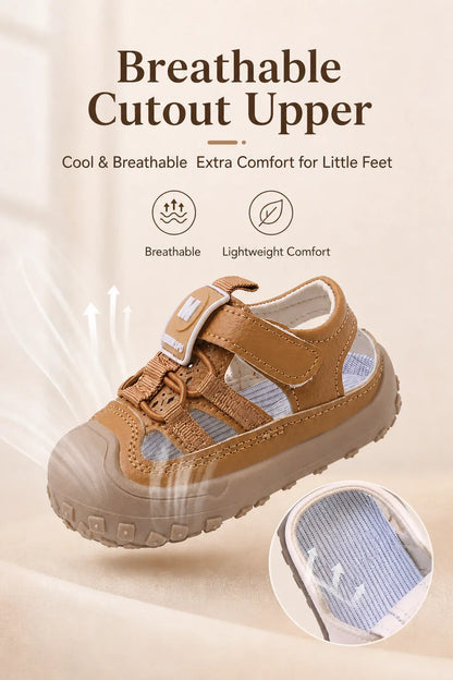 Hollow Out Summer Sandals For Children PU Leather Trend Fashion Boy's Girl's Sport Sandal Anti-slippery Ergonomics Kid's Sneaker