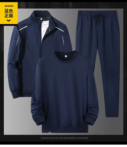 8XL Men's Tracksuits Unisex Jogging Suit Fashion Brand 3 Pieces Set Tracksuit Mens Spring Autumn Fashion Hoodies Sweatpants