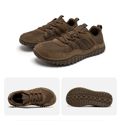 Unisex Wide Toe Sneakers Mesh Breathable Walking Shoes Non Slip Lace Up Sneakers