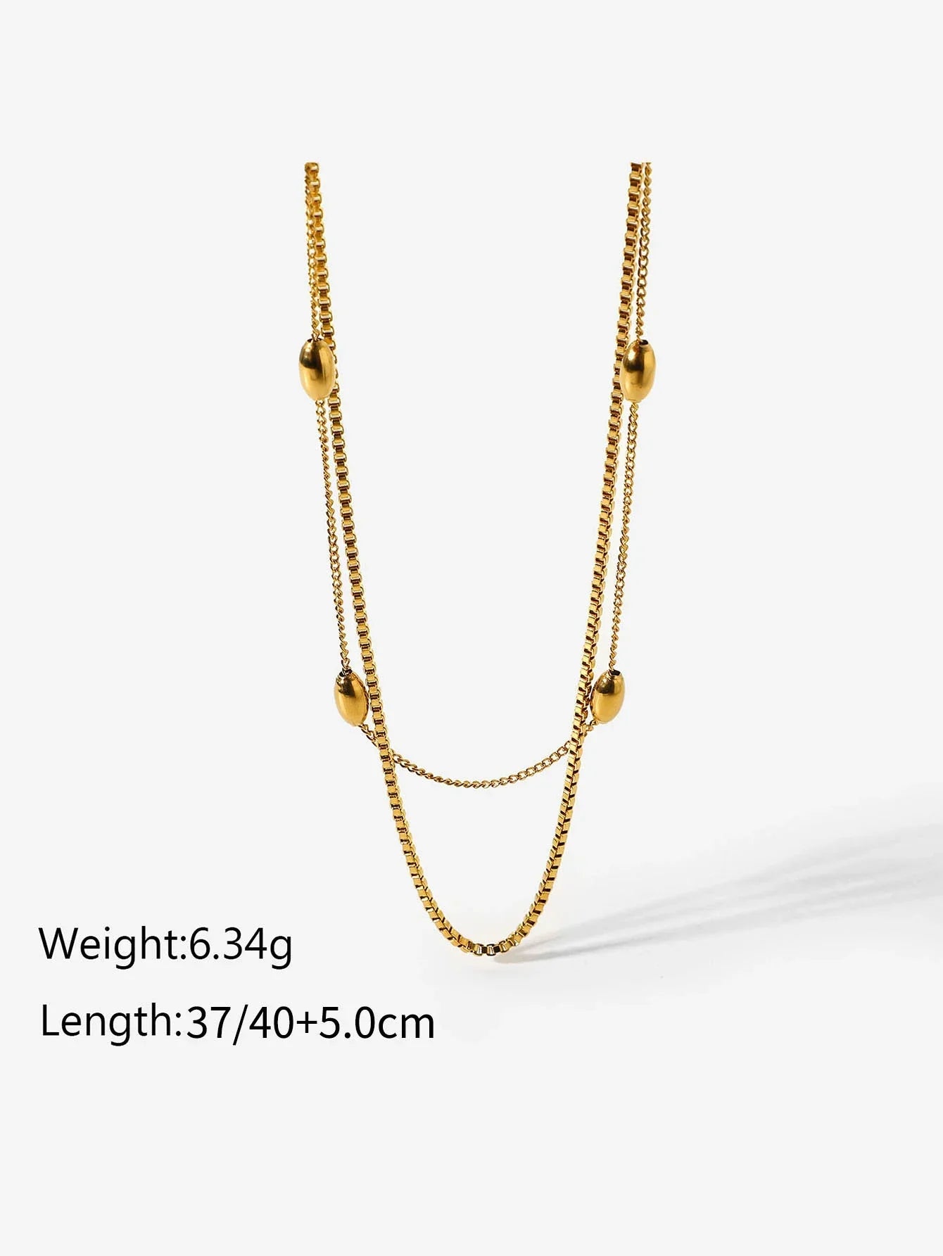 Simple Jewelry 18K Gold Plated Flat Snake Chain Layer Necklace Stainless Steel Snake Rope Chain Necklace Gift
