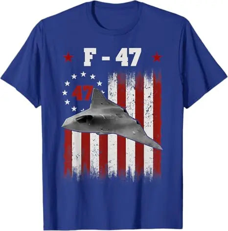 Funny F47 Fighter Jet MAGA Shirt F-47 Jet Fighter Aircraft T-Shirt Men's Fashion American Flag Graphic Outfit Maga Husband Gift