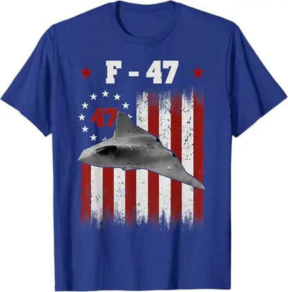 Funny F47 Fighter Jet MAGA Shirt F-47 Jet Fighter Aircraft T-Shirt Men's Fashion American Flag Graphic Outfit Maga Husband Gift