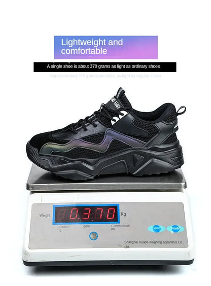 Indestructible Steel Toe Safety Shoes Lightweight Breathable Anti Smashing Puncture Proof Work Boots Protective Sneakers for Men