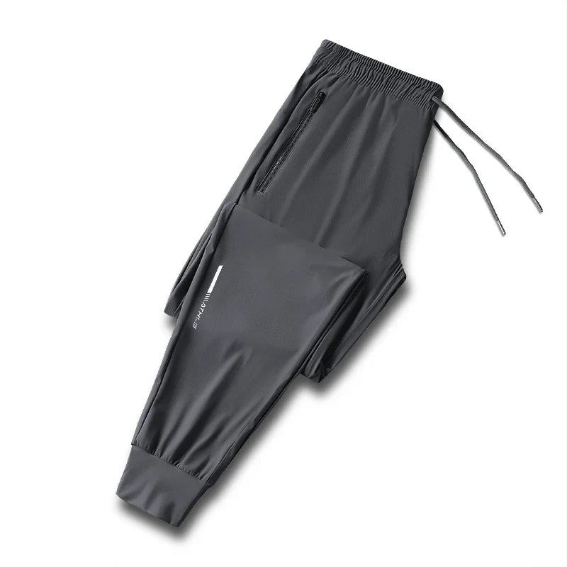 Running Pants Reflective Quick Dry Summer Jogging Trousers Men Gym Thin Cool Male Fishing Hiking Sports Long Pants Breathable