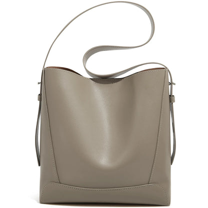 Lady Women Hobo Bucket Bag Split Leather Fashion Shoulder Bags Large Capacity Handbag Wide Adjustable Strap Female Bags