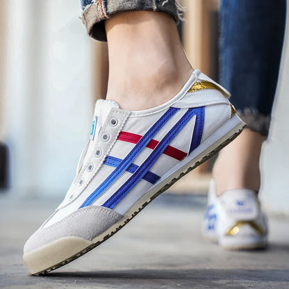 Men's Classic Running Shoes Lace Up Flat Bottom Sports Shoes Soft Sole Walking Shoes Breathable Couple Casual Shoes Tennis Shoes