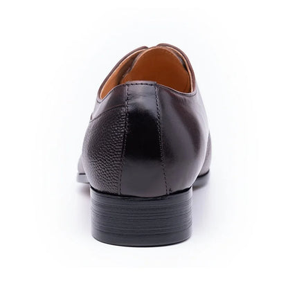 Classic Men's Leather Shoes Lace Up Fashion Genuine Leather Oxfords Men Shoes Handmade Dress Formal Office Trendy Man's Footwear