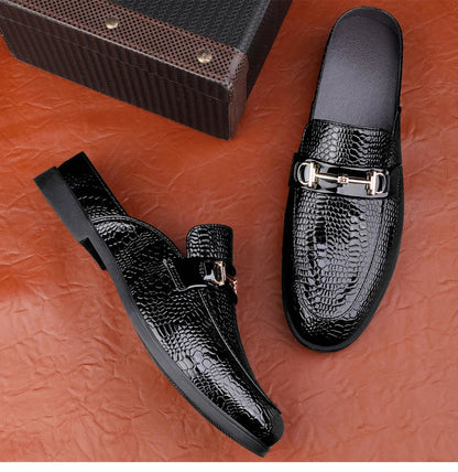 Men's plus size casual leather shoes Four Seasons new outdoor anti slip comfort walking shoes business Half support leather shoe