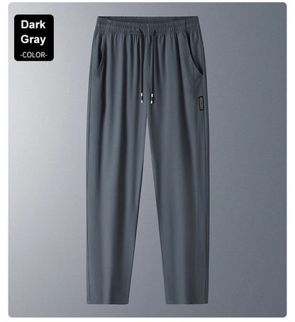 Running Pants Cooling Summer Ice Silk Pants Soft Stretchy Pant Loose Casual Quick-Dry Workout UV Protection Lightweight Trousers