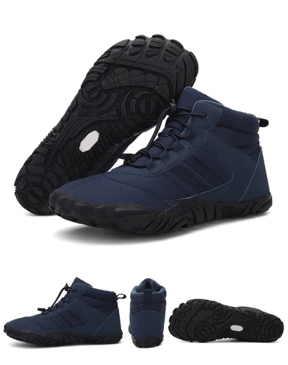 Womens Mens Waterproof Winter Barefoot Shoes Snow Boots Cotton Warm Fur Lined Unisex Walking Hiking Outdoor Shoes
