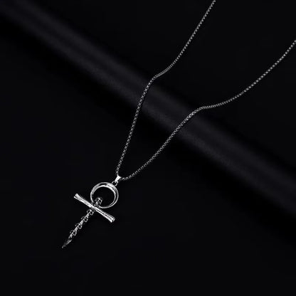 European And American Fashion Personality Retro Gothic Cross Necklace For Men And Women Street Hip-Hop Trendsetters Versatile Pe