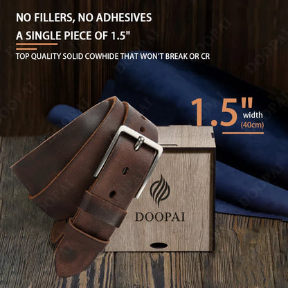 Antique High-quality Metal Needle Buckle High-quality Top Layer Cowhide Men's Casual Belt with Multiple Colors To Choose