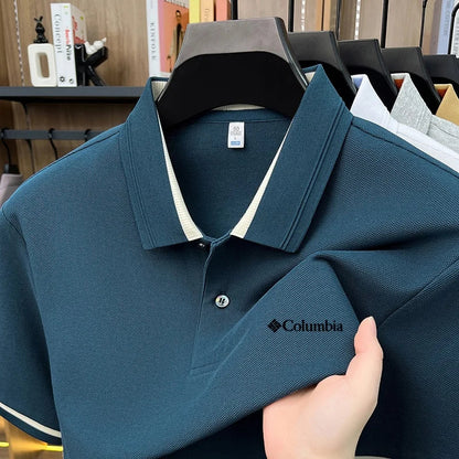 Summer hot search brand new 100% pure cotton comfortable polo shirt personalized men's letter embroidery best-selling short top
