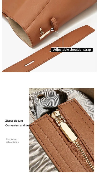 Lady Women Hobo Bucket Bag Split Leather Fashion Shoulder Bags Large Capacity Handbag Wide Adjustable Strap Female Bags