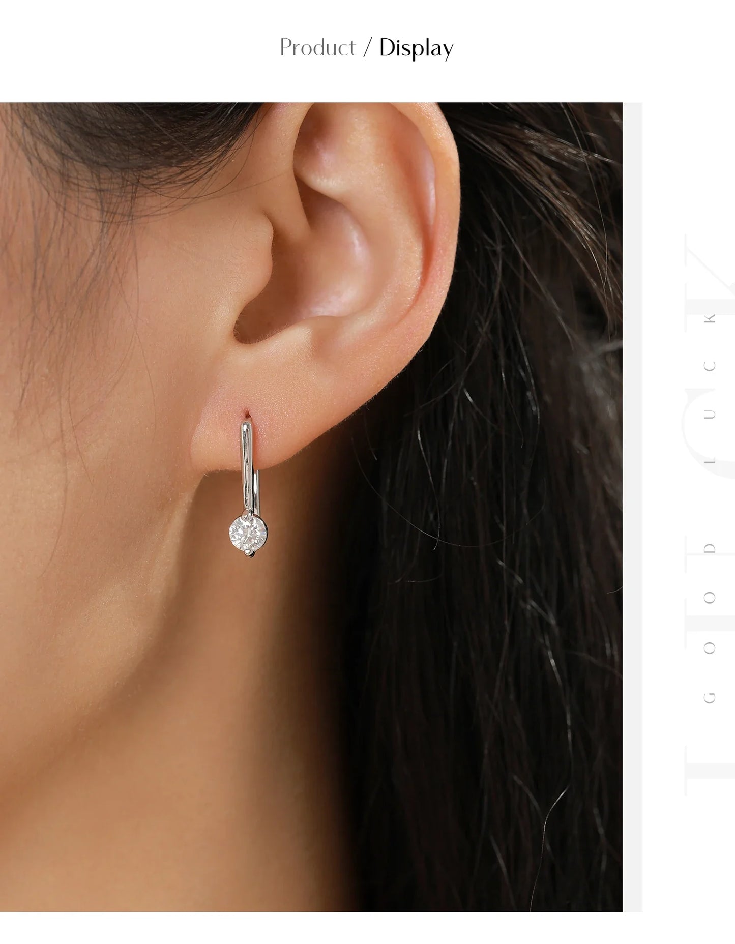 Sparkling D Color Moissanite Drop Earrings 925 Sterling Silver Classic Geometric Dangle Earrings For Women Fine Jewelry