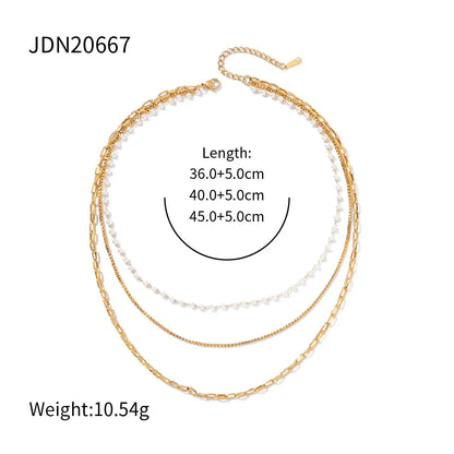 Simple Jewelry 18K Gold Plated Flat Snake Chain Layer Necklace Stainless Steel Snake Rope Chain Necklace Gift