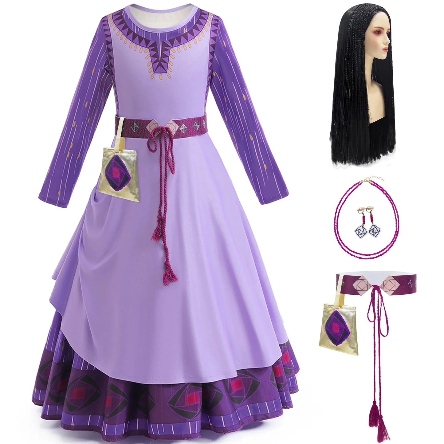 New Girls Carnival Wish Queen Amaya Cosplay Costume For Kids Birthday Party Princess Dress UP Children Role Play Fancy Outfits