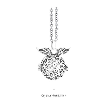 Music Chime Mexico Angel Ball Caller Locket Necklace Antique Vintage Pregnancy Essential Oil Diffuser Aromatherapy Necklace