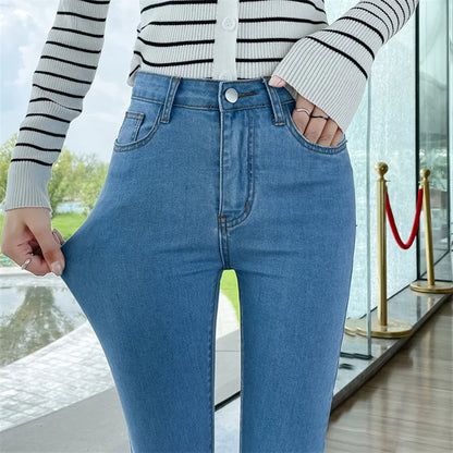 Women Stretch Jeans Lady Slim Skinny Pencil Jeans