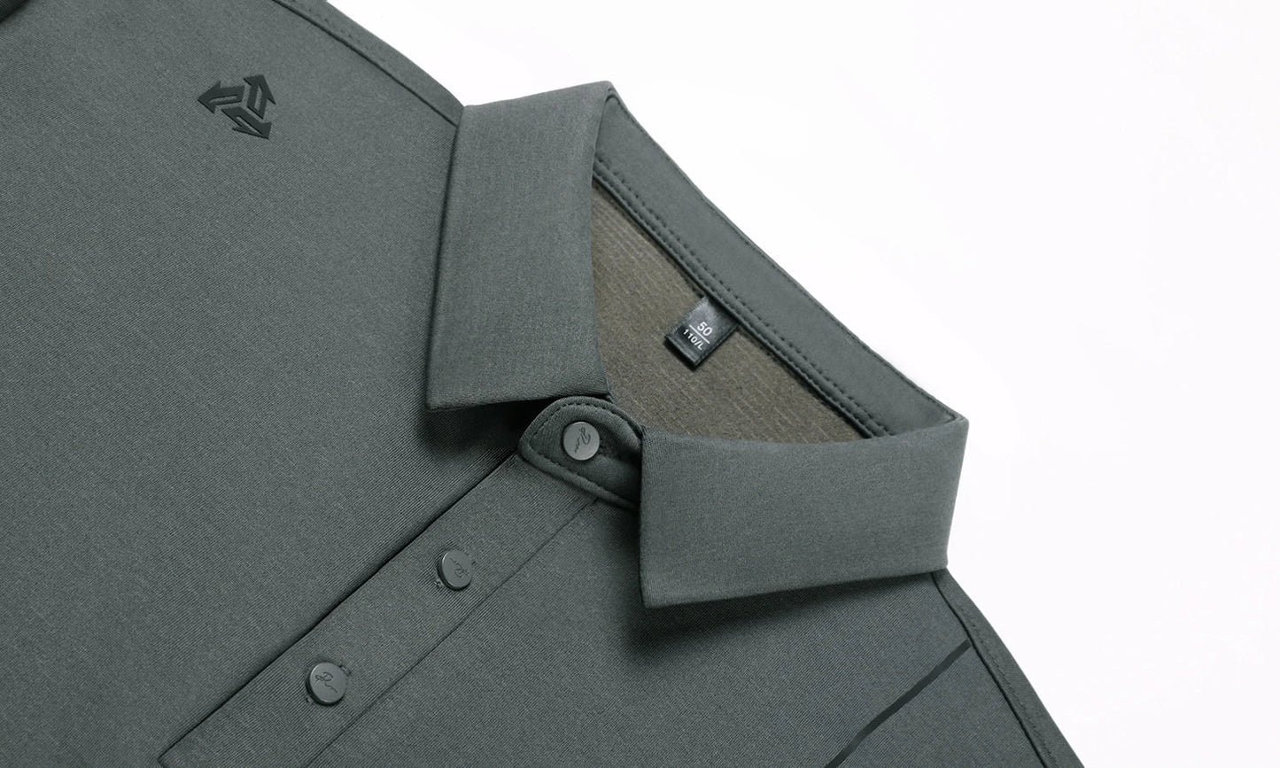 Luxury Quality Men's Polo Shirt Simple Solid Color Print Long Sleeve Autumn Lapel T-Shirt Business Casual Fashion Trend Menswear