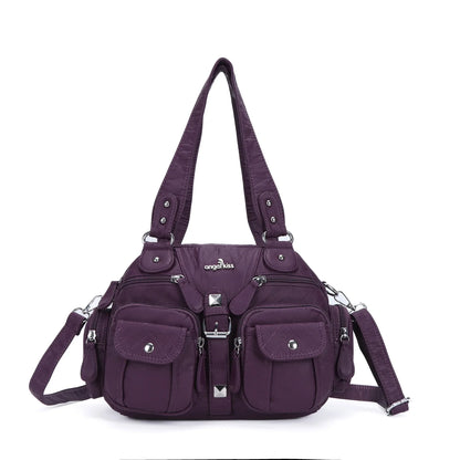 Vintage Women Handbags Satchel Top-handle Handbag PU Shoulder Bag Dumpling Pack Give Gifts Shoulder Bags Phone Money Pack