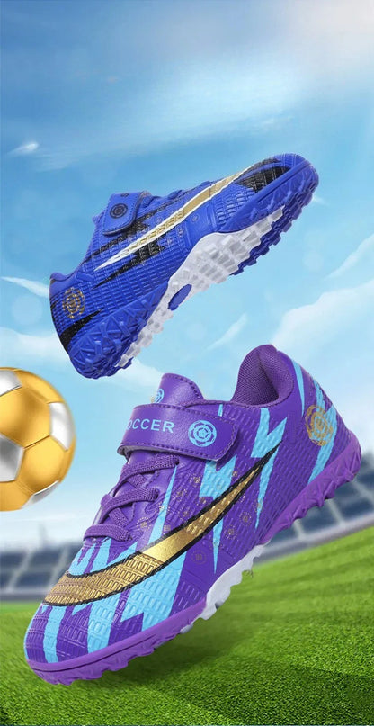 New Kids Soccer Shoes TF School Football Boots Boys Girls Cleats Grass Sneakers Child Outdoor Athletic Training Sports Footwear