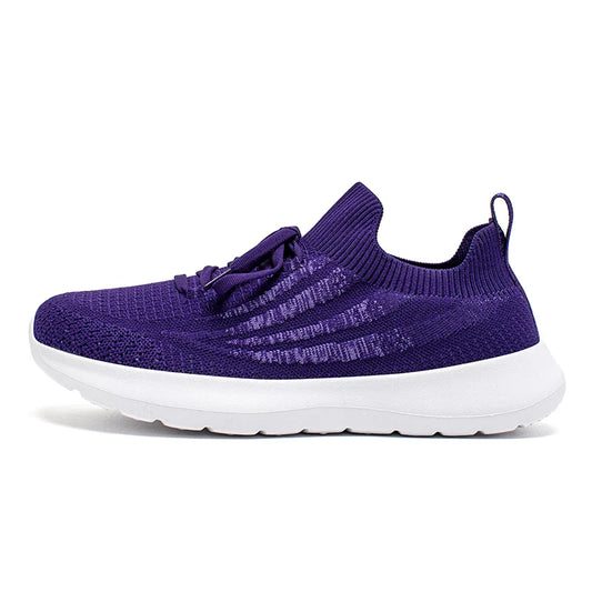 Unisex Running Sneakers Wide Toe Mesh Breathable Walking Shoes Non Slip Lace-Up Hiking Sneakers