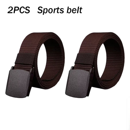 1/2PCS Military Men Belt Army Belts Adjustable Belt Men Outdoor Travel Tactical Waist Belt with Plastic Buckle for Pants 120cm