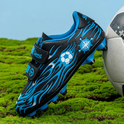 Kids Athletic Soccer Shoes Turf Football Sneakers Outdoor Firm Ground Soccer Shoes Child Anti-slip Football Sports Shoes
