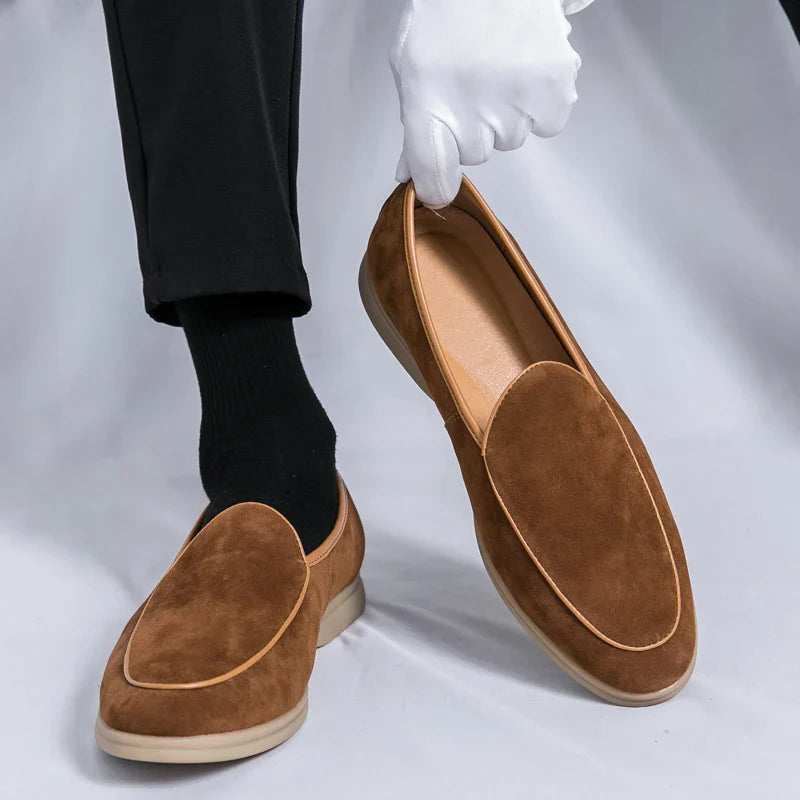 Fashion Men Luxury Brand Loafer Shoes Spring British Style Suede Men's Casual Shoes Breathable Comfort Slip-on Men Wedding Shoes