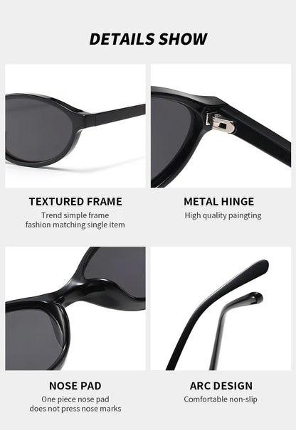 Small Cat Eyes Sunglasses For Women Men Fashion Brand Designer Retro Gradient Shades