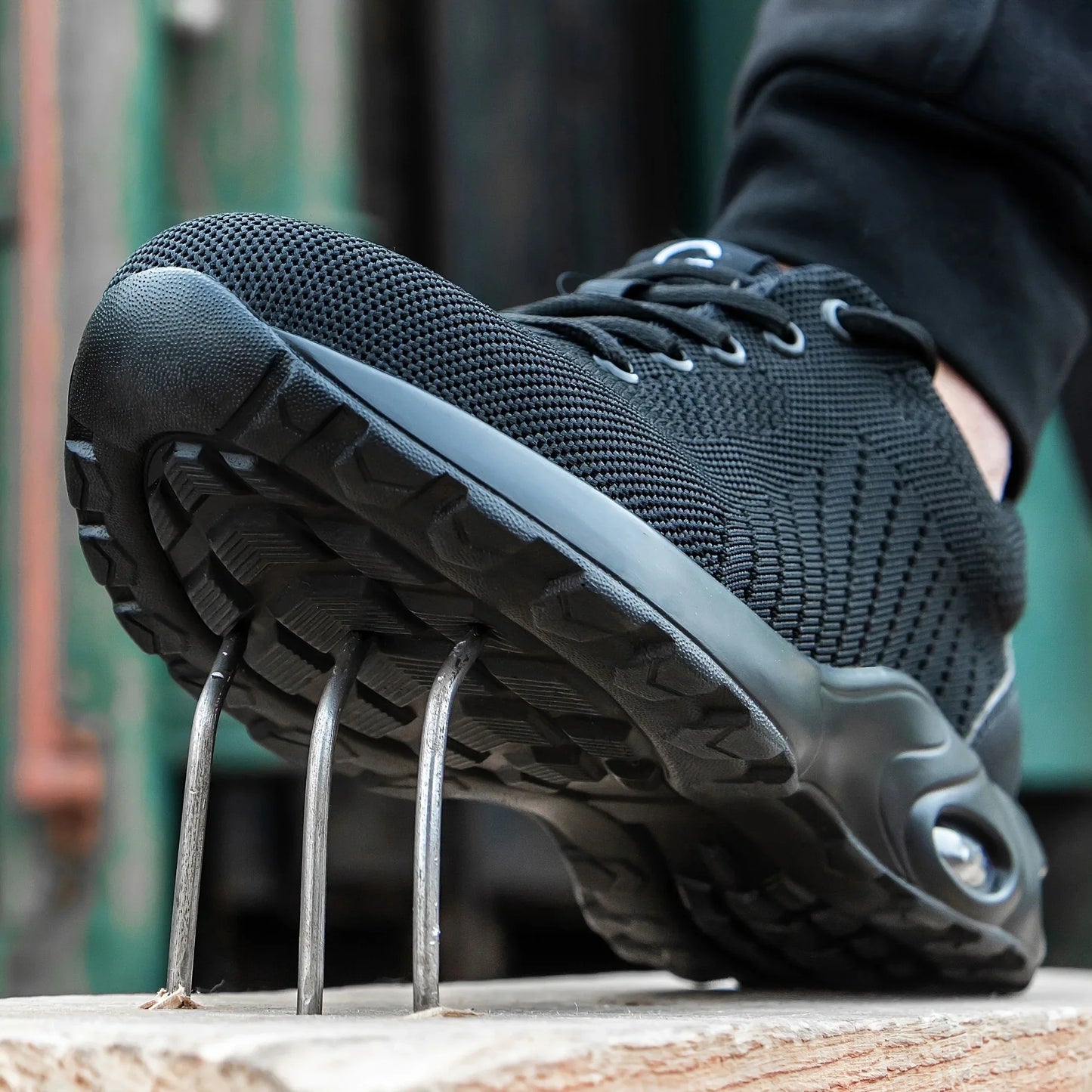 Summer Air Cushion Work Safety Shoes For Men Breathable Work Sneakers Steel Toe Shoes Anti-puncture Safety Protective Shoes