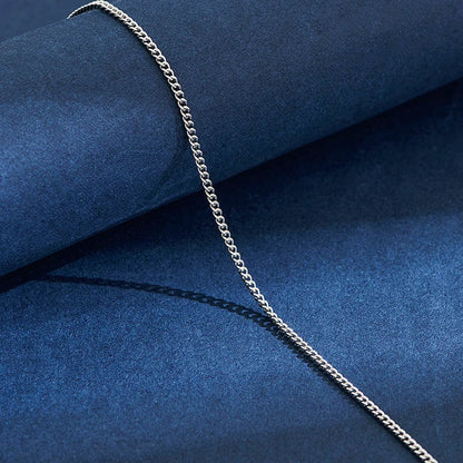 2mm Wide Stainless Steel Link Chain Necklace for Men and Women Silver Color and Gold Color Available Length 14"-30"
