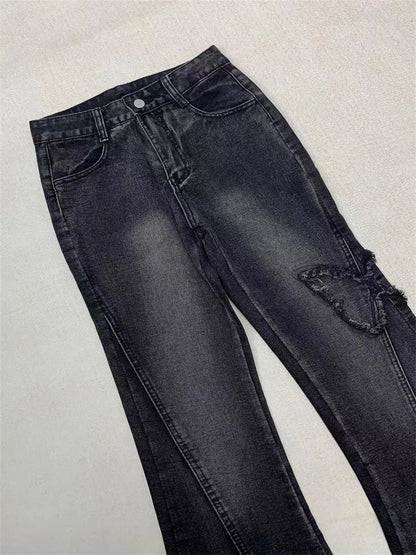 Y2k Women's Blue Flare Jeans