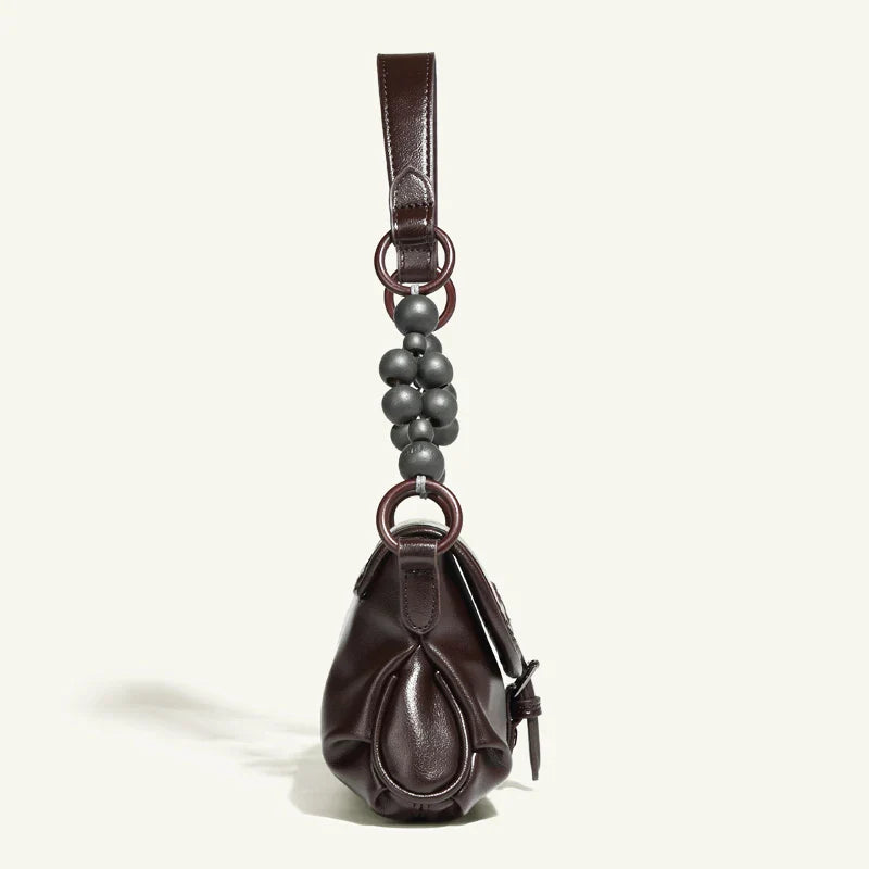 England Style Bags For Women Luxury Designer Handbags And Purses 2024 New In PU Beading Sequined Letter Small Underarm Shoulder