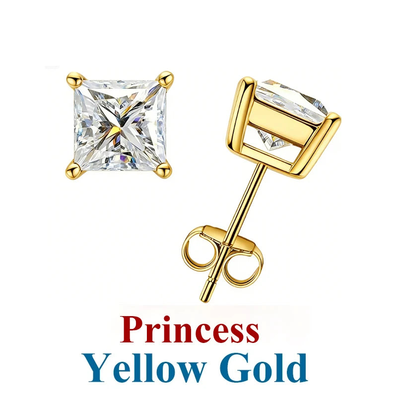 0.5-2ct Moissanite Diamond Stud Earrings for Women Original 925 Sterling Silver Lady's Moissanite Earring New 2026