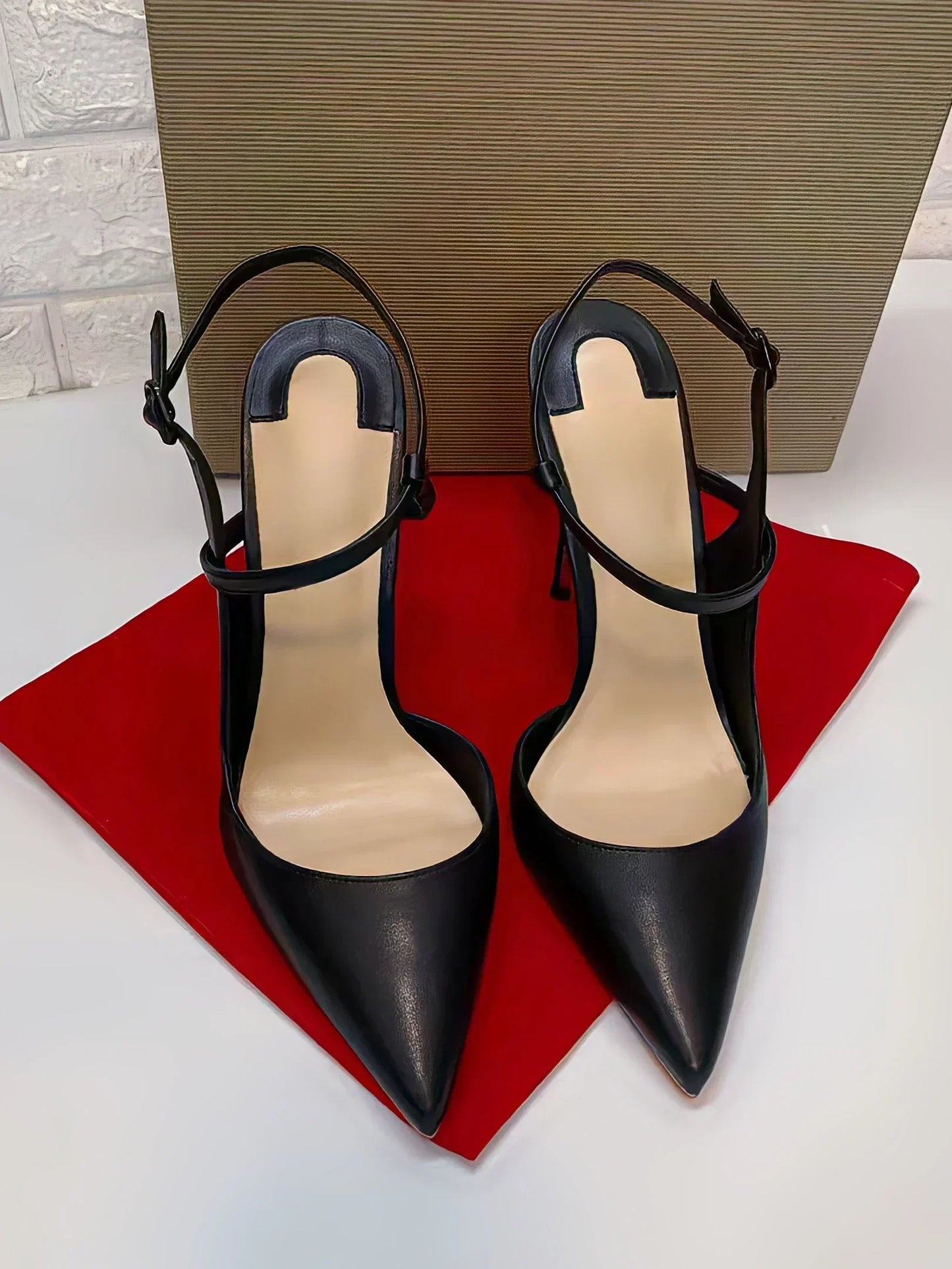2025New summer and autumn black 12cm lace up high-heeled sandals with sexy slim heels and pointed  stylish single shoes