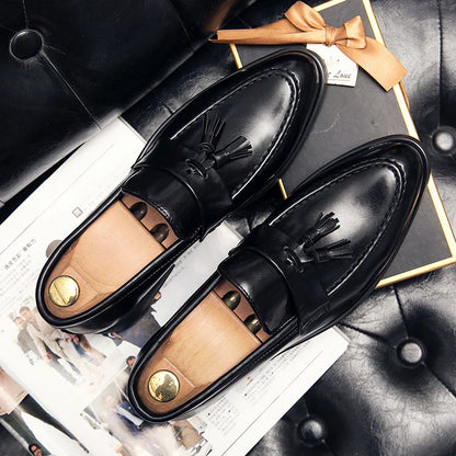 Tassel Wedding Leather Shoes Men Classic Formal Leather Loafers Male Dress Casual Business Shoes For Men Social Brogues Shoes