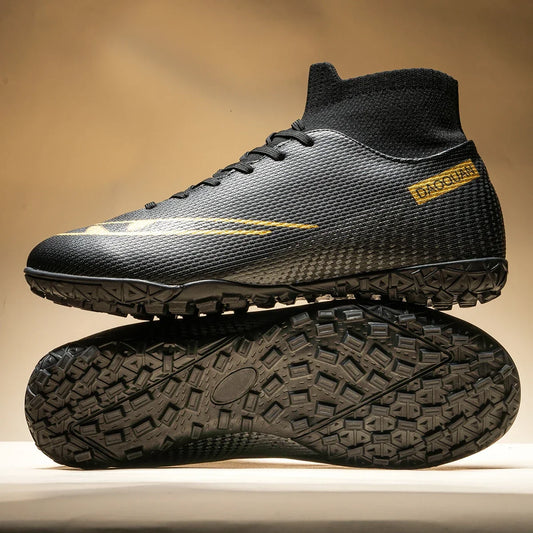 High-top soccer boots broken nails TF and spikes FG, 2 colors to choose from unisex styles professional breathable  football
