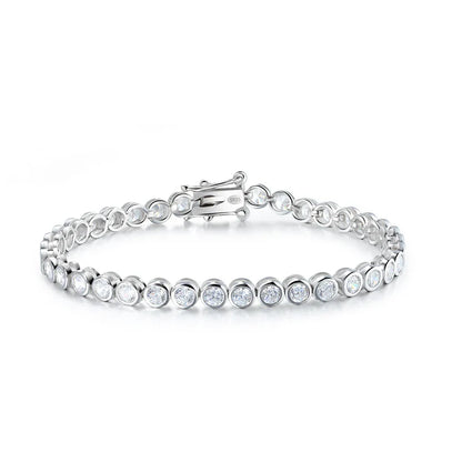 2mm Moissanite Bubble Tennis Bracelet For Women S925 Silver Sparkling Wedding Bracelet Can Pass Diamond Test Fine Jewelry