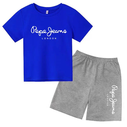 Kids Summer T-shirt Boys Girls Toddler Clothes Charming Letter Print 3-12Y Short Sleevd + Shorts Sports Brand Fashion Casual Set