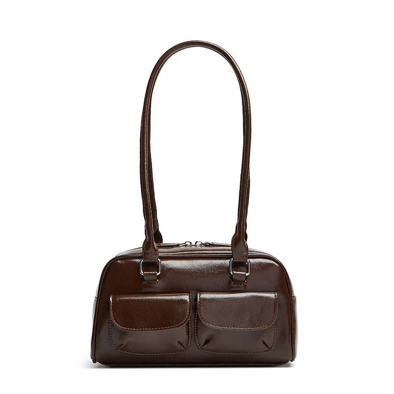 New Women's Bag Bowling Bag 2024 New Niche Joker Boston Bag Tote Bag Underarm Shoulder Bag