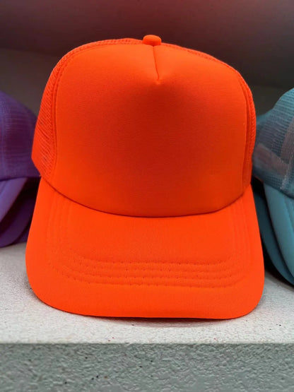 50 Color Unisex SummerTrucker Hat For Adult Net Baseball Cap Men Women Polyester Blank Mesh Adjustable Sun Hat Visor