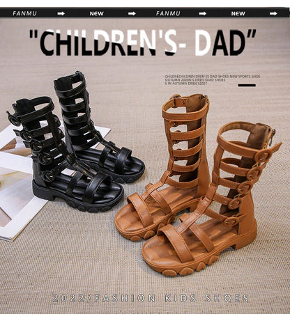 Girls' Shoes Princess Shoes 2026 Summer New Roman Shoes Children's Soft soled Student Performance Single Shoes Versatile Sandals